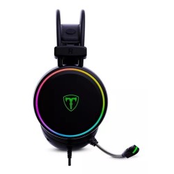 DIADEMA CON MICRÓFONO GAMING T-DAGGER SONA CON RETROILUMINACIÓN RGB CONEXIÓN USB